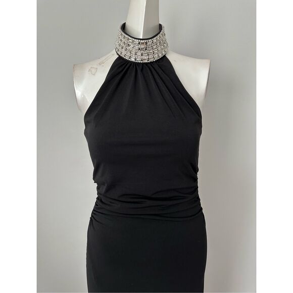 NWT CINQ A SEPT Izzy Embellished Turtleneck Sleeveless Gown with Train Size 4 $6 - Picture 5 of 9